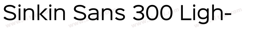 Sinkin Sans 300 Ligh字体转换